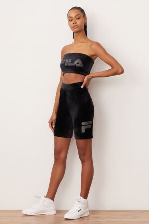 FILA Iris Bike Shorts Black,Womens Clothing | CA.DBVHLE132